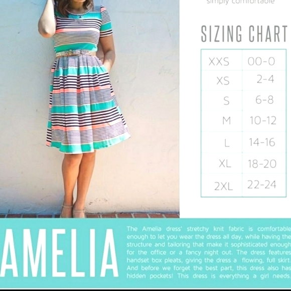 Dress - LuLaRoe Pleated Purple Amelia - Picture 12 of 12